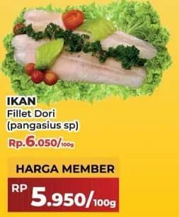 Promo Harga Fillet Ikan Dori per 100 gr - Yogya