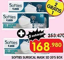 Promo Harga Softies Masker Surgical Mask 20 pcs - Superindo