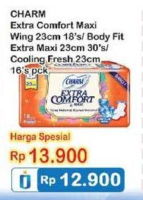 Promo Harga CHARM Extra Comfort Cooling Fresh / Body Fit / Extra Maxi 23cm  - Indomaret