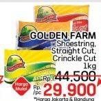 Promo Harga Golden Farm French Fries Straight, Shoestring, Crinkle 1000 gr - LotteMart