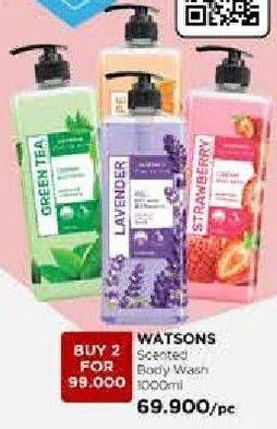 Promo Harga WATSONS Scented Body Wash per 2 botol 1 ltr - Watsons