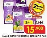 Promo Harga 365 Air Freshener Lemon, Orange per 2 pcs 75 gr - Superindo