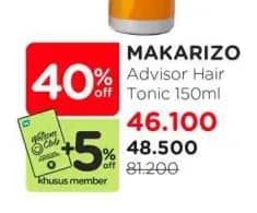 Promo Harga Makarizo Advisor Hair & Scalp Tonic 150 ml - Watsons