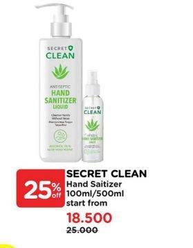 Promo Harga Secret Clean Hand Sanitizer 100 ml - Watsons