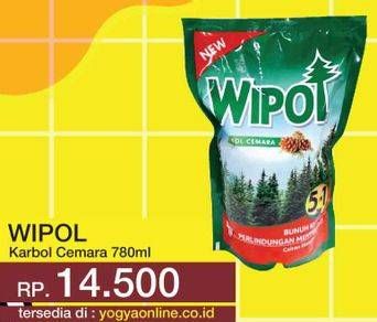Promo Harga WIPOL Karbol Wangi Cemara 780 ml - Yogya