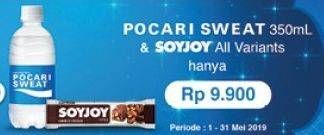 Promo Harga POCARI SWEAT 350 mL + SOYJOY All Variant  - Alfamart