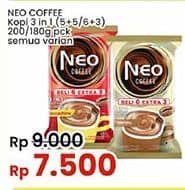 Promo Harga Neo Coffee 3 in 1 Instant Coffee All Variants per 10 pcs 20 gr - Indomaret