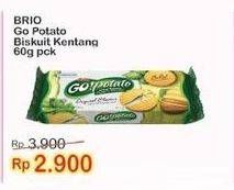 Promo Harga SIANTAR TOP GO Potato Biskuit Kentang Original 60 gr - Indomaret