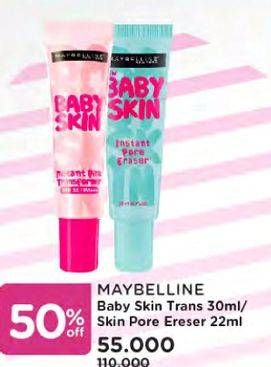 Promo Harga MAYBELLINE Baby Skin Instant Pore Eraser, Instant Pink Transformer  - Watsons