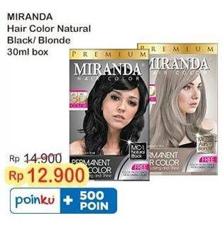 Promo Harga Miranda Hair Color MC16 Ash Blonde, MC1 Natural Black 30 ml - Indomaret