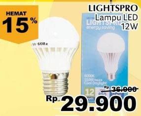 Promo Harga LIGHTSPRO Lampu LED Bulb 12 W  - Giant