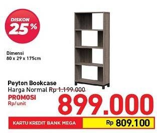 Promo Harga PEYTON Bookcase 80 X 29 X 175 Cm  - Carrefour