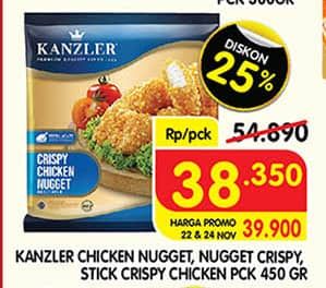 Promo Harga Kanzler Chicken Nugget Original, Crispy, Stick Crispy 450 gr - Superindo