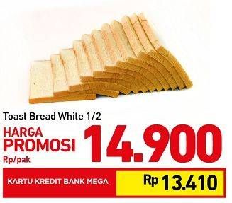Promo Harga Toast Bread White 1/2  - Carrefour