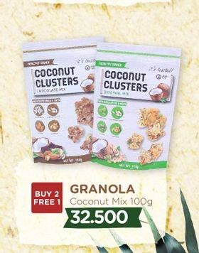 Promo Harga HUNDRED SEEDS Granola Coconut Clusters 100 gr - Watsons