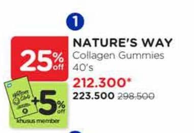 Promo Harga Natures Way Beauty Collagen Gummies 40 pcs - Watsons