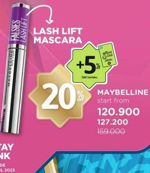 Promo Harga Maybelline The Falsies Lash Lift Waterproof Mascara 30 gr - Watsons