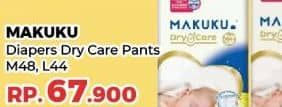 Promo Harga Makuku Dry & Care Celana L44, M48 44 pcs - Yogya