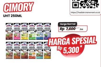 Promo Harga Cimory Susu UHT 250 ml - Carrefour