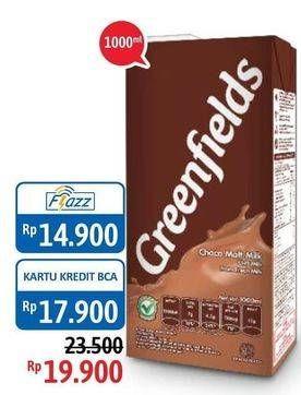 Promo Harga GREENFIELDS Fresh Milk Choco Malt 1000 ml - Alfamidi