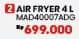 Promo Harga Midea MAD40007ADG Air Fryer 4 L  - COURTS