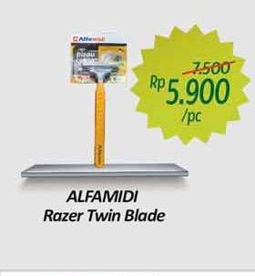 Promo Harga ALFAMIDI Pisau Cukur Razor Twin Blade  - Alfamidi