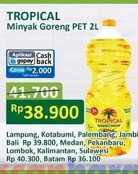 Promo Harga Tropical Minyak Goreng 1000 ml - Alfamart