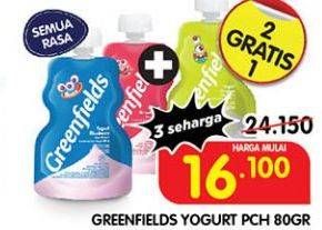 Promo Harga Greenfields Yogurt Squeeze All Variants 80 gr - Superindo