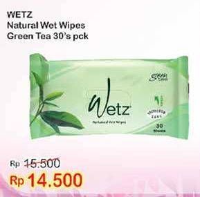 Promo Harga WETZ Tisu Basah Green Tea 30 pcs - Indomaret
