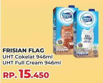 Promo Harga Frisian Flag Susu UHT Purefarm Swiss Chocolate, Full Cream 946 ml - Yogya