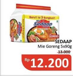 Promo Harga SEDAAP Mie Goreng Original per 5 pcs 90 gr - Alfamidi