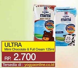 Promo Harga ULTRA MIMI Susu UHT Chocolate, Full Cream 125 ml - Yogya