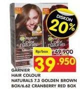 Promo Harga GARNIER Hair Color Naturals, Golden Brown, Cranberry Red  - Superindo