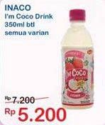 Promo Harga INACO Im Coco Drink All Variants 350 ml - Indomaret