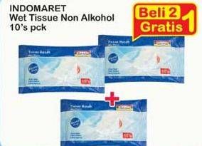Promo Harga INDOMARET Wet Tissue Non Alkohol per 2 pouch 10 pcs - Indomaret