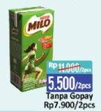 Promo Harga MILO Susu UHT Cokelat per 2 pcs 190 ml - Alfamart