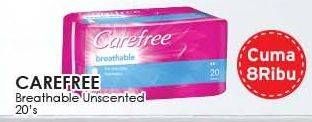 Promo Harga CAREFREE Breathable Unscented 20 pcs - LotteMart