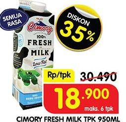 Promo Harga Cimory Fresh Milk All Variants 950 ml - Superindo