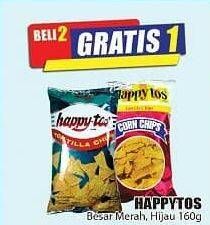 Promo Harga HAPPY TOS Tortilla Chips Merah, Hijau 160 gr - Hari Hari