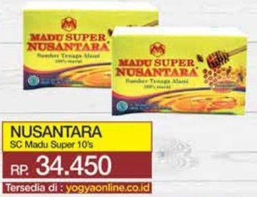 Promo Harga Madu Nusantara Madu Super per 10 sachet 20 gr - Yogya
