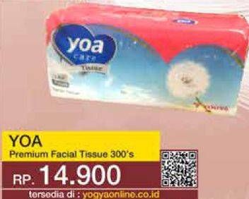 Promo Harga YOA Facial Tissue 300 sheet - Yogya