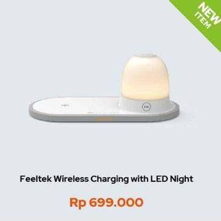 Promo Harga FEELTEK Wireless Charging Pad LED Night  - iBox