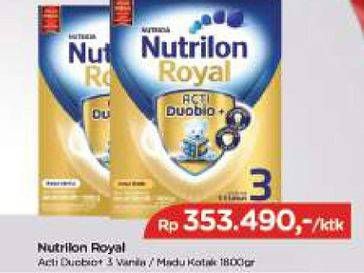 Promo Harga NUTRILON Royal 3 Susu Pertumbuhan Madu, Vanila 1800 gr - TIP TOP
