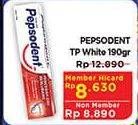 Promo Harga PEPSODENT Pasta Gigi Pencegah Gigi Berlubang White 190 gr - Hypermart