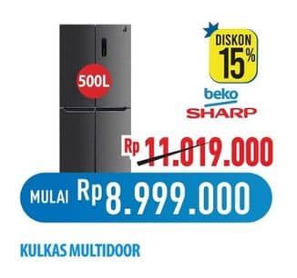 Promo Harga Sharp/Beko Kulkas Multidoor  - Hypermart
