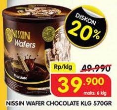 Promo Harga Nissin Wafers Chocolate 570 gr - Superindo