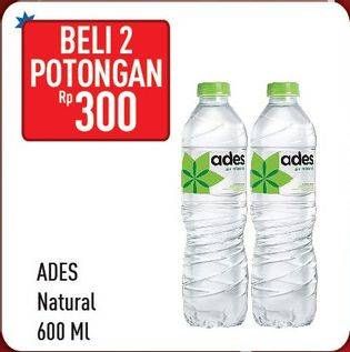 Promo Harga ADES Air Mineral per 2 botol 600 ml - Hypermart