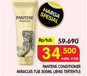 Promo Harga Pantene Conditioner Miracle 300 ml - Superindo