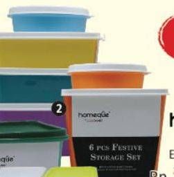Promo Harga HOMEQUE Kubox Sealware 6 pcs - LotteMart