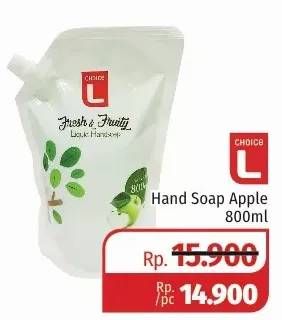 Promo Harga CHOICE L Handsoap Apple 800 ml - Lotte Grosir